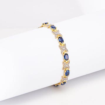 Zonder minimumprijs - Armband 18-karaats goudlaag, Zilver, Nieuw