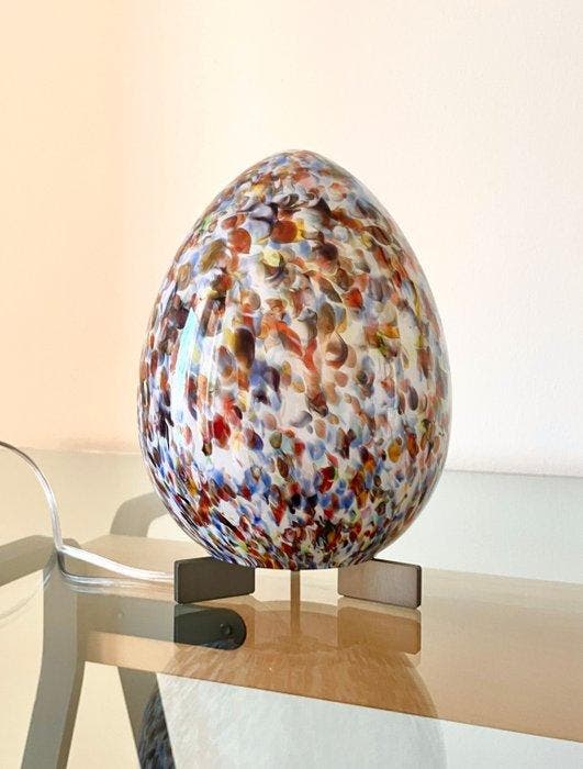 MIMU interior - Tafellamp - Murrine Murano eierlamp H25 -, Antiek en Kunst, Antiek | Verlichting