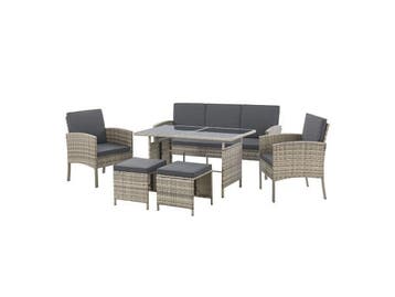 Veiling - Loungeset / Tuinset Turijn - 7 personen - Polyrota, Tuin en Terras, Nieuw