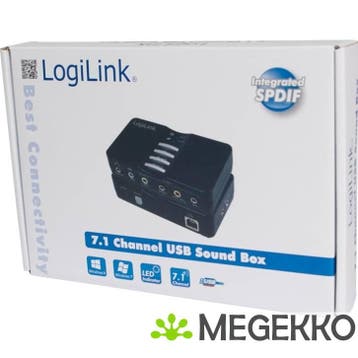 LogiLink USB Sound Box Dolby 7.1 8-Channel, Computers en Software, Verzenden, Nieuw
