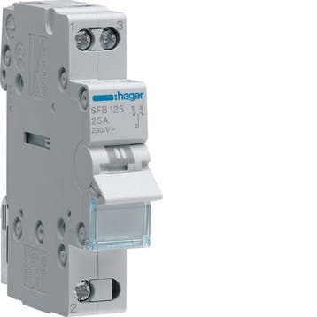 Hager SFB Interrupteur encastré Modulaire - SFB125, Verzenden