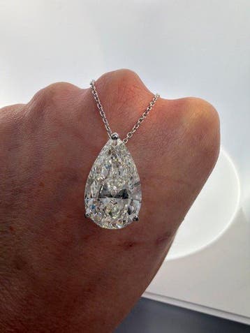 Halsketting - 14 karaat Witgoud - 10.03ct. tw. Diamant, Handtassen en Accessoires, Kettingen, Nieuw