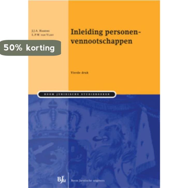 Inleiding personenvennootschappen / Boom Juridische, Boeken, Wetenschap, Gelezen, Verzenden