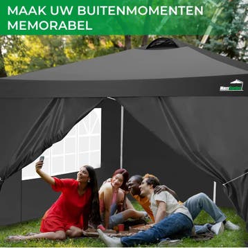 MaxxGarden Partytent 3x4m - met Zijwanden - Antraciet ret..., Ophalen of Verzenden, Nieuw