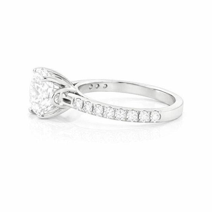 Ring - 14 karaat Witgoud - 2.29ct. tw. Diamant (Lab-grown) -, Bijoux, Sacs & Beauté, Bagues
