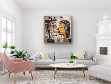 Eric Brumette - KISS ME LIKE BASQUIAT 12 - Toile L - LIMITED