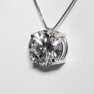 Zonder minimumprijs - Ketting met hanger - 18 karaat Witgoud