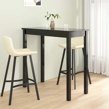 vidaXL Bartafel 115x55x107 cm MDF zwart, Verzenden, Nieuw