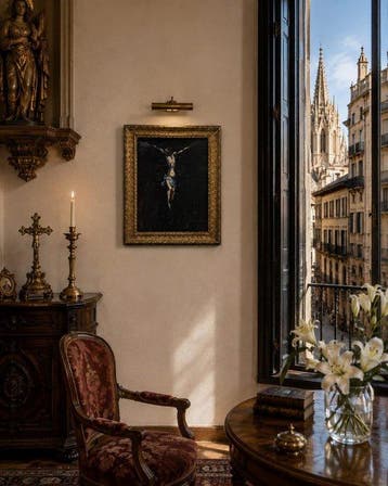 Escuela Impresionista Europea (XIX) - Jesucristo en la cruz.