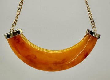 Kenneth Jay Lane - KJL – amber-stijl harsstatementketting –, Huis en Inrichting, Nieuw
