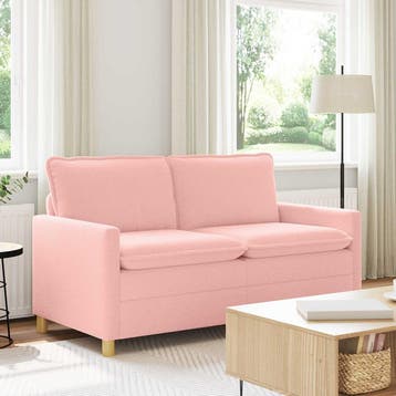 vidaXL bank / zetel Roze 156 x 81 x 87,5 cm Stof, Verzenden, Nieuw