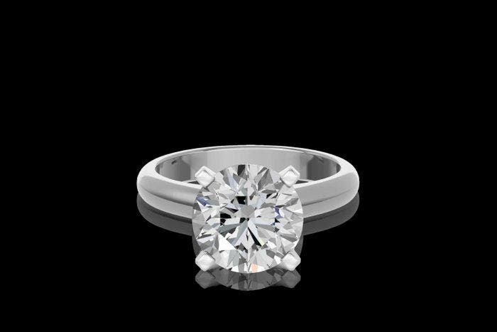 Ring - 14 karaat Witgoud - 4.01ct. tw. Diamant (Lab-grown), Bijoux, Sacs & Beauté, Bagues