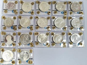 Italië. Giro completo 500 e 1000 lire 1985-2001 (17 monete)