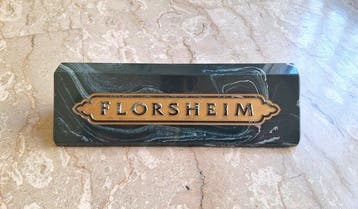 Florsheim - toonbankbord - Reclamebord - Groen marmer