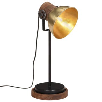 vidaXL Bureaulamp 25 W E27 17x17x50 cm antiek messingkleurig, Verzenden, Nieuw