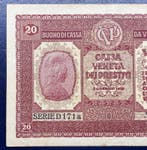 Italie. - 20 Lire - 1918 - Gigante CVP 7A (Sans prix de
