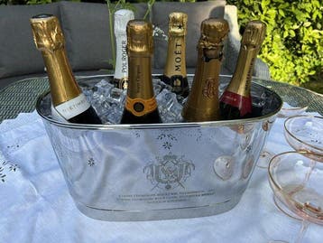 Champagne koeler - met citaten van Lily Bollinger en, Antiek en Kunst