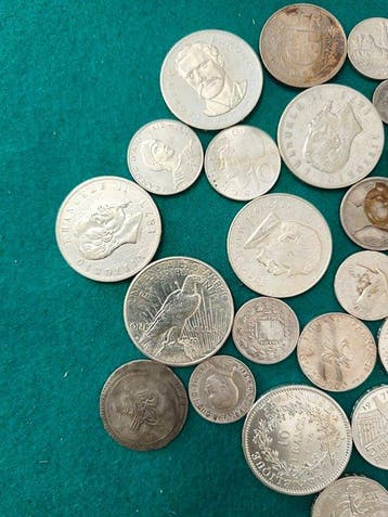 Wereld. Collection of silver coins