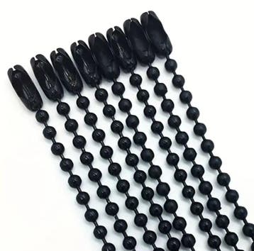 Sleutelringen zwart - 20 stuks - bolletjesketting - bal k..., Ophalen of Verzenden