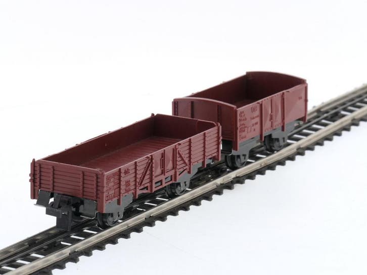 Schaal H0 Trix Express 3450 en 3451 Goederen wagens van d..., Hobby & Loisirs créatifs, Trains miniatures | HO, Enlèvement ou Envoi