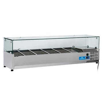 Opzetkoelvitrine | 6x 1/4 GN | +2°C/+8°C | Statisch |, Verzenden, Nieuw in verpakking