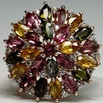 Zonder minimumprijs - Ring 925 Roze Zilver Natuurlijk, Handtassen en Accessoires, Ringen, Nieuw