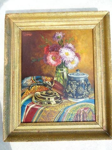 Jean-Louis Georges (XIX-XX) - Stilleven - 1925, Antiquités & Art, Art | Peinture | Classique