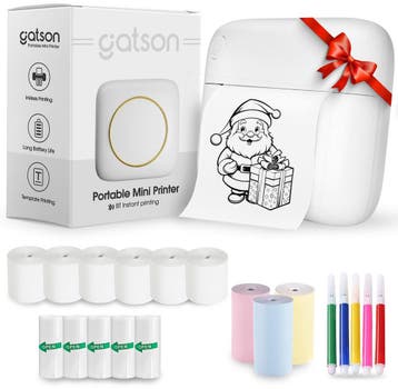 Gatson Mini Printer 300DPI Inclusief 14 Rollen Papier, Verzenden, Nieuw