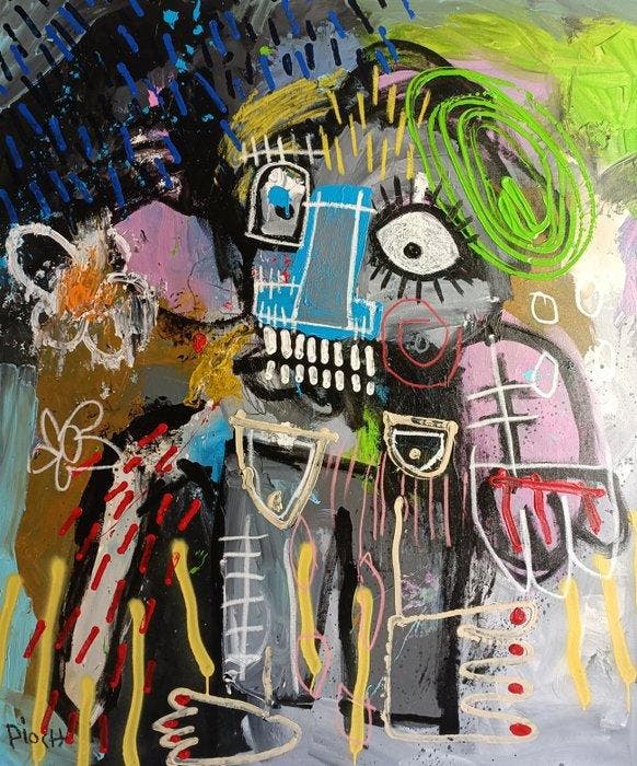 PIOCH - Dans mon corps, Antiek en Kunst, Kunst | Schilderijen | Modern