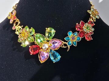 Swarovski - Gold plated metal - Ketting - Idyllia crystal