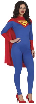 Supergirl Kostuum Blauw Dames, Kleding | Dames, Verzenden, Nieuw