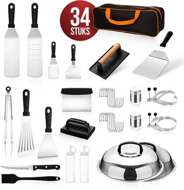 Lugia 34-delige BBQ Accessoires Set met tas, Verzenden, Zo goed als nieuw, Lugia