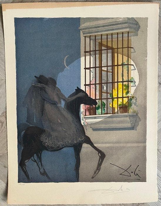 Salvador Dali (1904-1989) - Carmen and Don José Fleeing on, Antiquités & Art, Antiquités | Autres Antiquités