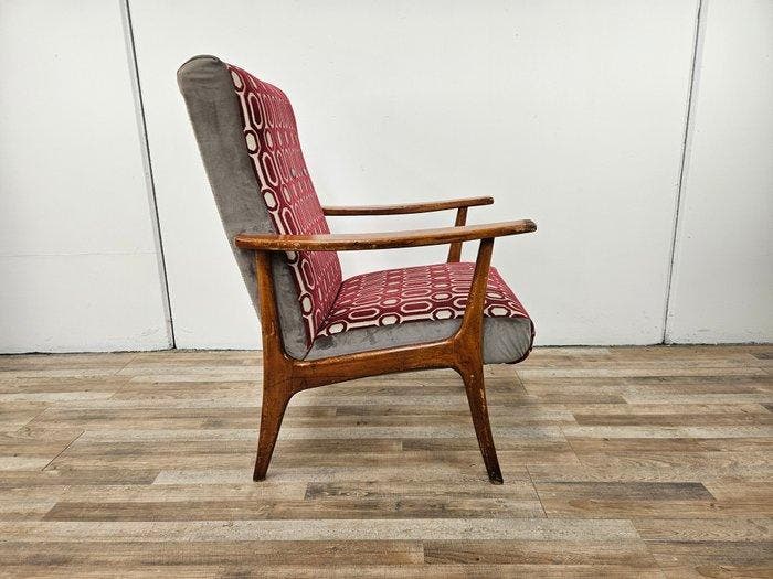 Fauteuil - Leesfauteuil uit de jaren vijftig, Art Deco -, Antiquités & Art, Art | Objets design