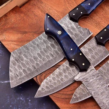 Keukenmes - Chefs knife - Handgemaakte gesmede messen, hars