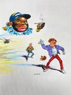 Spirou et Fantasio - Spirou la Gorgone Bleue + 3x ex-libris, Nieuw