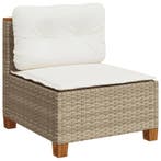 Tuinbank Poly Rattan Beige | Retour Deal | 28% Korting, Tuin en Terras, Tuinbanken, Verzenden, Nieuw, Rotan