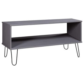 vidaXL Salontafel New York massief grenenhout grijs, Verzenden, Nieuw