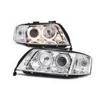 Phares Xénon Pour Audi A6 99-01 Angel Eyes Chromé, Verzenden
