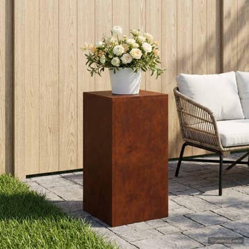 vidaXL Plantenstand Roestkleurig 30 x 30 x 60 cm weervast, Jardin & Terrasse, Verzenden