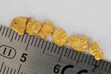 Goud , Pépites van Mauritanië 1,064 gram- 1.06 g - (5)