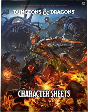 Dungeons & Dragons RPG Character Sheets 2024 *Engelse Versie, Ophalen of Verzenden