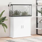 vidaXL Aquariumstandaard 81x36x73 cm bewerkt hout wit, Verzenden