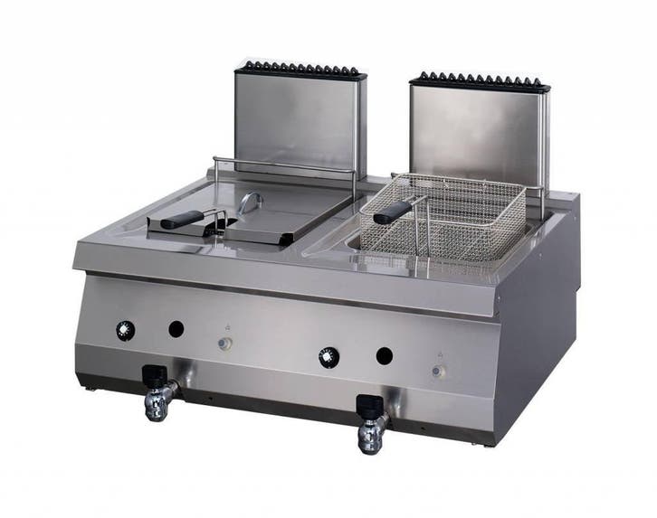 Heavy Duty Friteuse | 110–190°C | RVS | Dubbel |, Zakelijke goederen, Horeca | Keukenapparatuur, Nieuw in verpakking, Verzenden