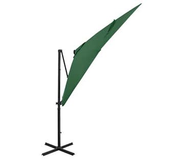 Zweefparasol 250cm met LED | Retour Deal | Sla je slag, 2 tot 3 meter, Kantelbaar, Verzenden, Zweefparasol