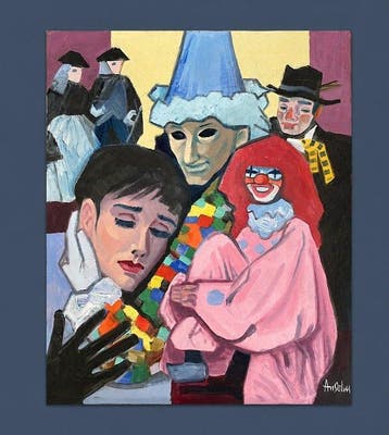 Fred Anselm (1922-2005) - Komposition v. Karneval, Clowns