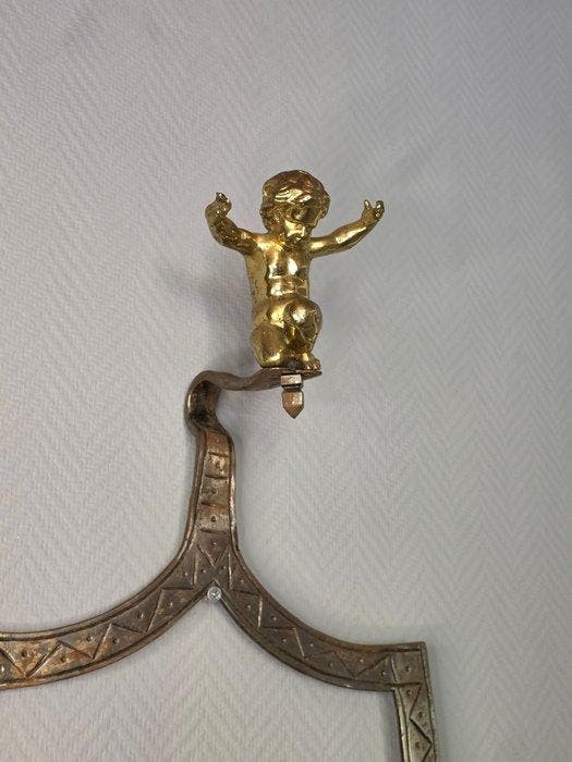 Art Deco - Wandbord - Metaal, Messing - Putti versieringen, Antiek en Kunst, Curiosa en Brocante