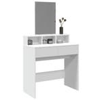 vidaXL Kaptafel met spiegel 80x41x144,5 cm wit, Verzenden, Nieuw
