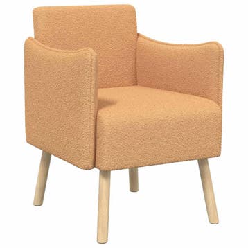 vidaXL Accentstoel Beige Bouclé, Verzenden, Nieuw