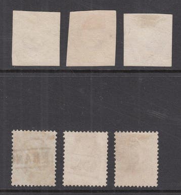 Pays-Bas 1852/1864 - Roi Guillaume III - NVPH 1/3 + 4/6